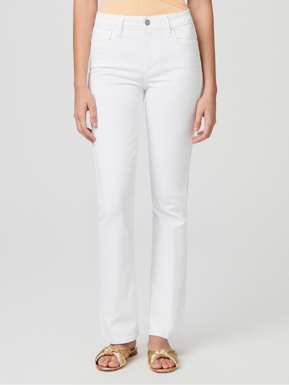 PAIGE White Manhattan Boot Cut